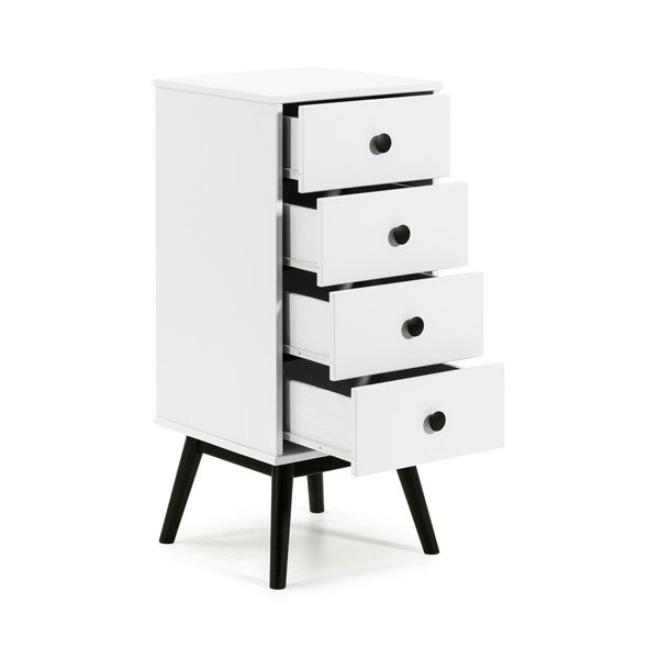 Cassettiera bianca Clem, 40 x 94 cm - Marckeric-image-3