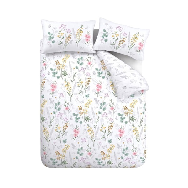 Biancheria da letto singola bianca 135x200 cm Emilia Floral - Catherine Lansfield-image-2