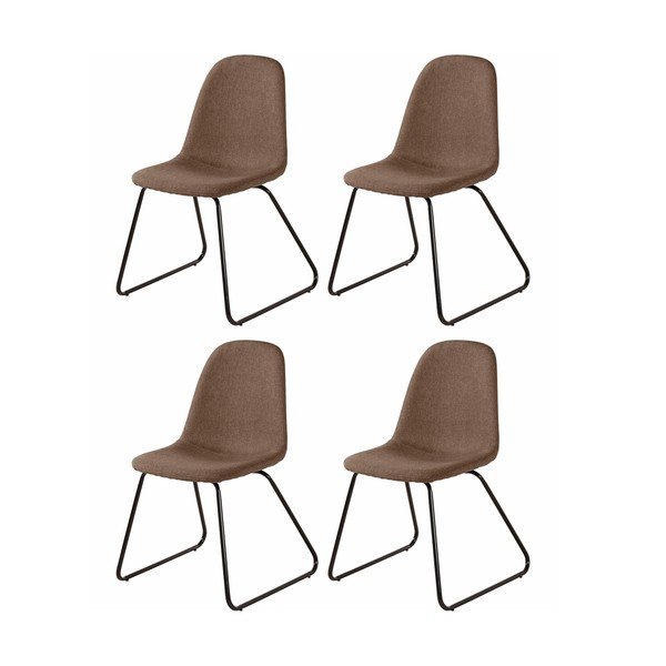 Set di 4 sedie da pranzo marroni Colombo - Støraa