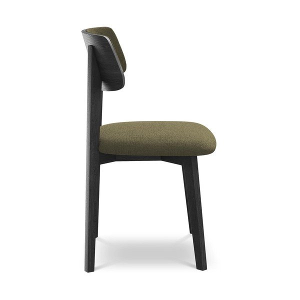 Sedia da pranzo verde in legno massiccio Niu – Makamii-image-2