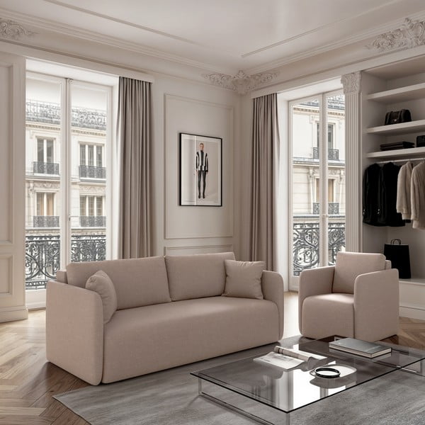 Divano beige allungabile 220 cm Chaum – Rodier-image-1