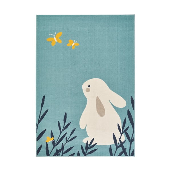 Tappeto blu per bambini Design , 120 x 170 cm Bunny Lottie - Zala Living