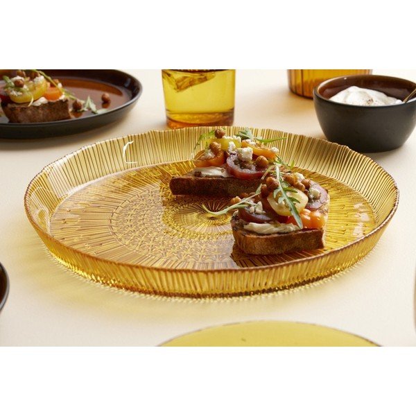 Piatto da portata in vetro arancione ø 30 cm Kusintha - Bitz-image-1