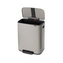 Cestino per la spazzatura grigio chiaro in acciaio con pedale 60 l Bo – Brabantia