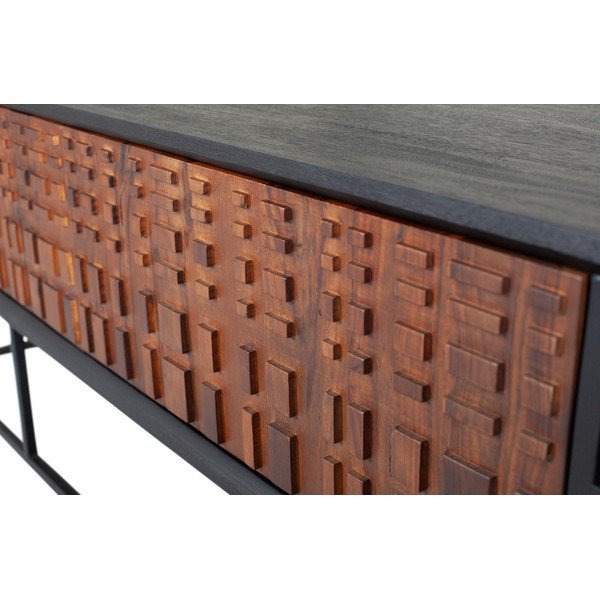 Tavolo TV in legno esotico di sheesham Nuts - BePureHome-image-1