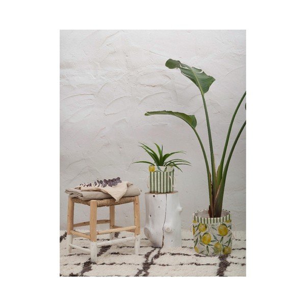 Set di 2 cestini decorativi Lemons And Stripes Lemons and Stripes - Really Nice Things-image-1
