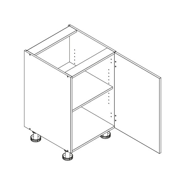 Mobile da cucina inferiore (larghezza 60 cm) Aden - STOLKAR-image-2
