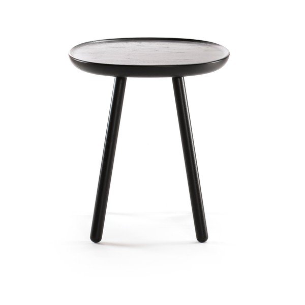 Tavolino in legno massiccio nero , ø 45 cm Naïve - EMKO-image-1