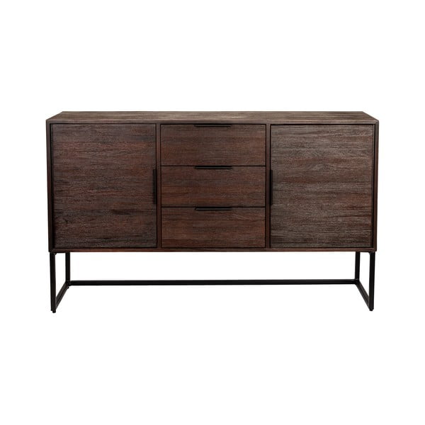 Cassettiera bassa marrone in teak 135x82 cm Webster - White Label