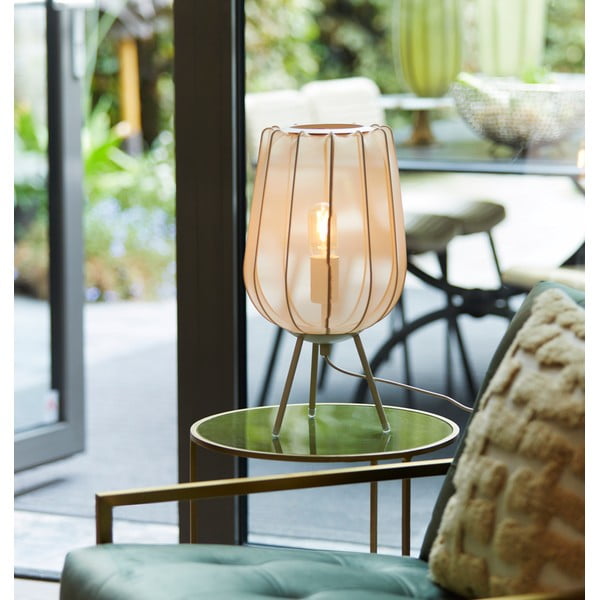 Lampada da tavolo color crema (altezza 45 cm) Plumeria - Light & Living-image-1