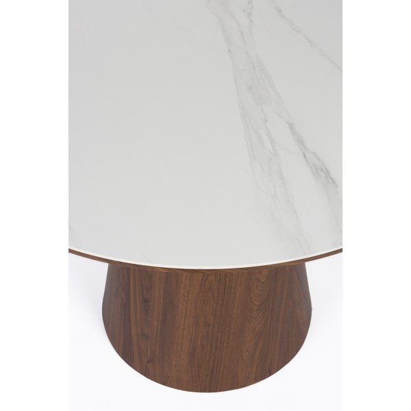 Tavolo da pranzo rotondo con piano in pietra ø 115 cm Almira – White Label-image-4