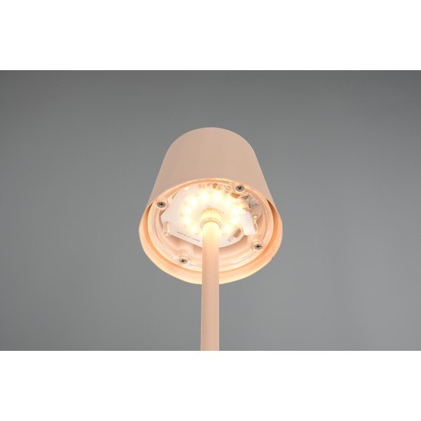 Lampada da tavolo LED color crema con paralume in metallo (altezza totale 21 cm) Diaz – Reality-image-3