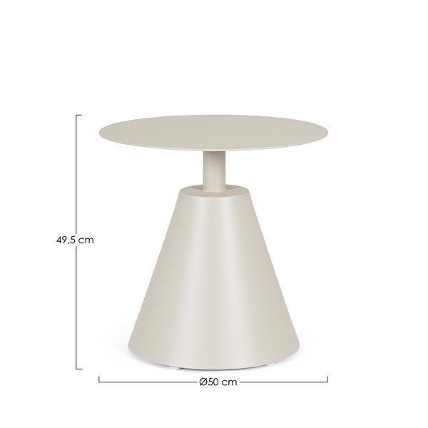 Tavolino da giardino rotondo in alluminio ø 50 cm Aloha – Bizzotto-image-3