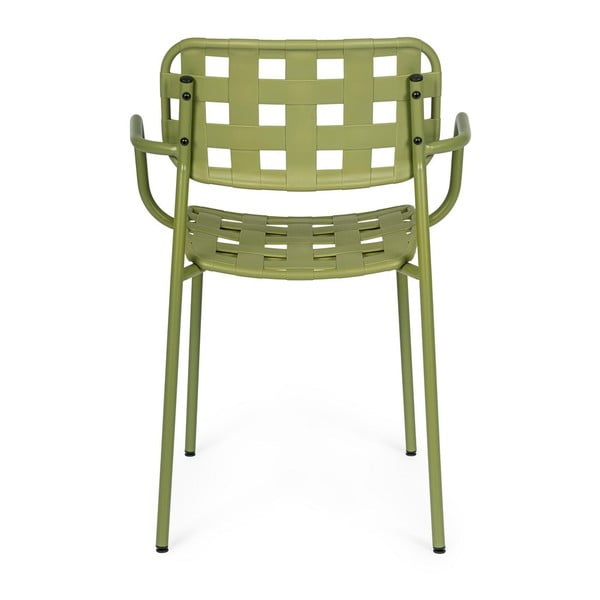 Sedie da esterno in set verdi in metallo 4 pz Clover   – Bizzotto-image-3
