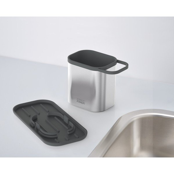 Supporto per detersivo color argento lucido in metallo Duo Steel – Joseph Joseph-image-4