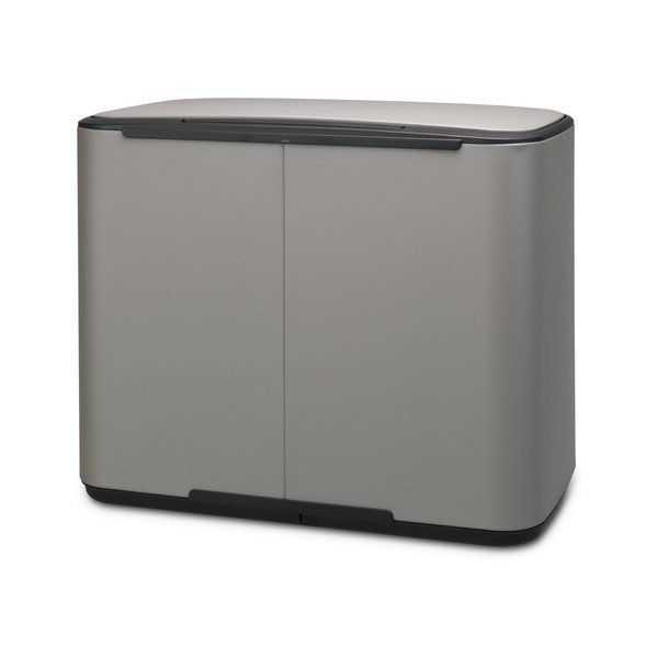 Bidone in acciaio grigio chiaro per raccolta differenziata 34 l Bo - Brabantia-image-3