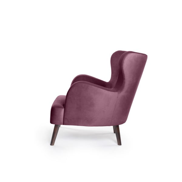 Poltrona in velluto viola Noemye - Bonami Essentials-image-3