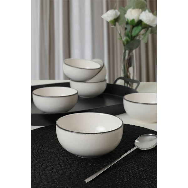 Set di 6 ciotole bianche in ceramica - Hermia-image-1