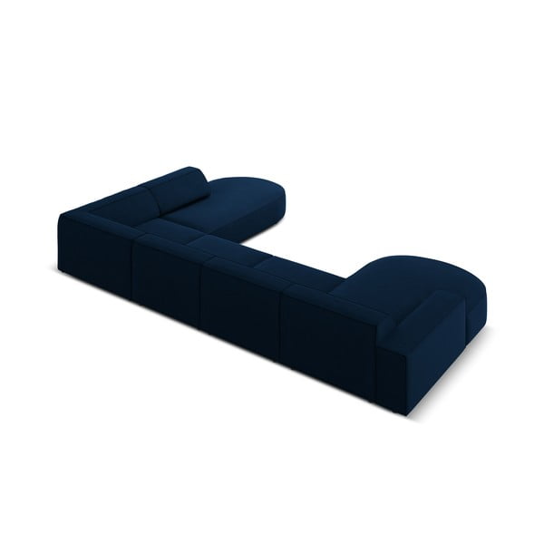 Divano angolare in velluto blu (angolo destro) Jodie - Micadoni Home-image-4