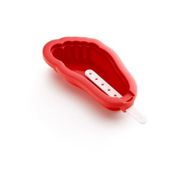 Stampo in silicone rosso per gelato a forma di piede Iconic - Lékué-image-1