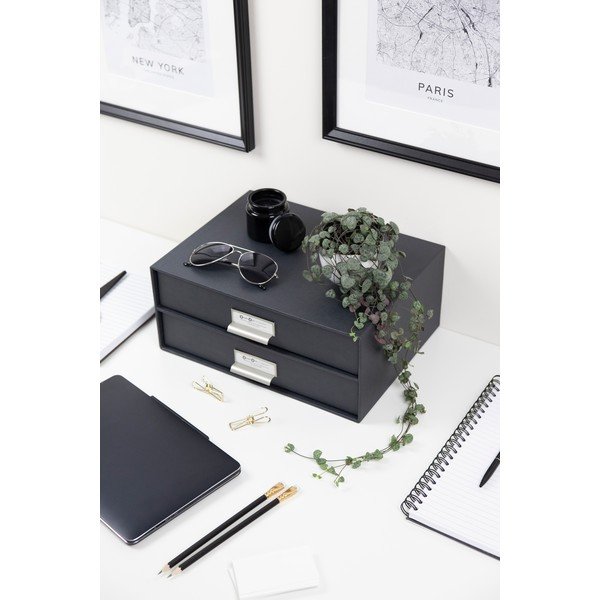 Cassetto portadocumenti a 2 livelli grigio scuro , 33 x 22,5 cm Birger - Bigso Box of Sweden-image-1