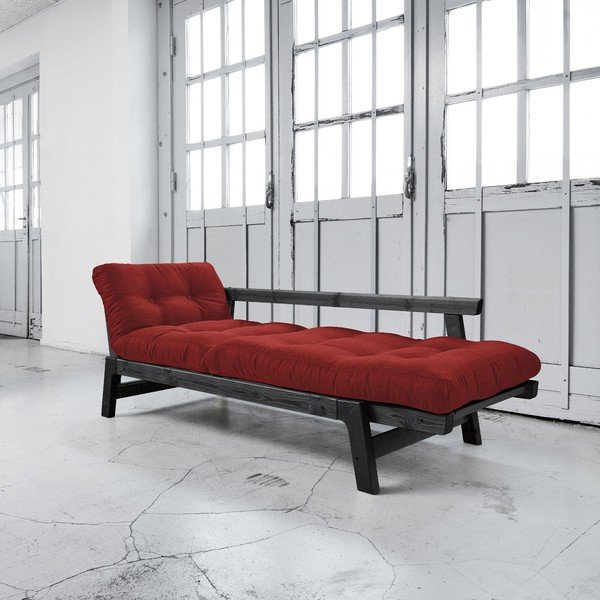 Rozkládací pohovka Karup Step Black/Passion Red-image-2