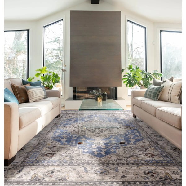 Tappeto blu 200x290 cm Sovereign - Asiatic Carpets-image-1