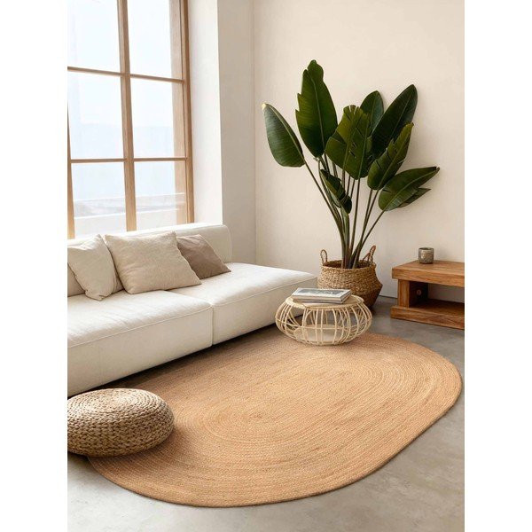 Tappeto di colore naturale in iuta reversibile/tessuto a mano 160x230 cm Braided – Hanse Home-image-1