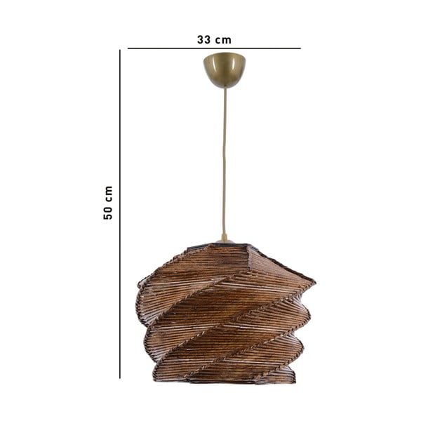 Lampadario in marrone chiaro ø 32 cm Ruche – Opviq lights-image-4