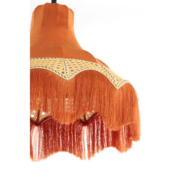 Lampadario arancione con paralume in tessuto ø 40 cm Mizia - Light & Living-image-4