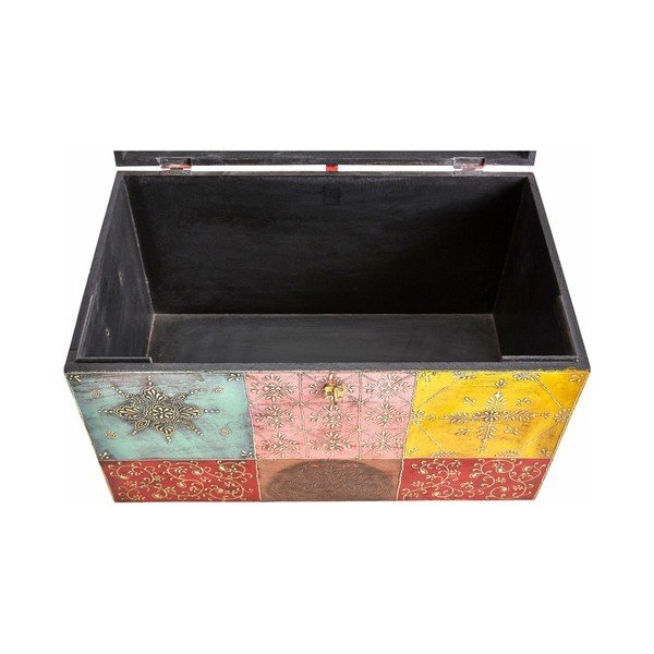 Cassapanca colorata in legno di mango Vito - Støraa-image-1