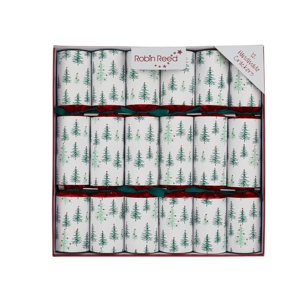 Crackers natalizi in set da 12 Green Pine Tree - Robin Reed