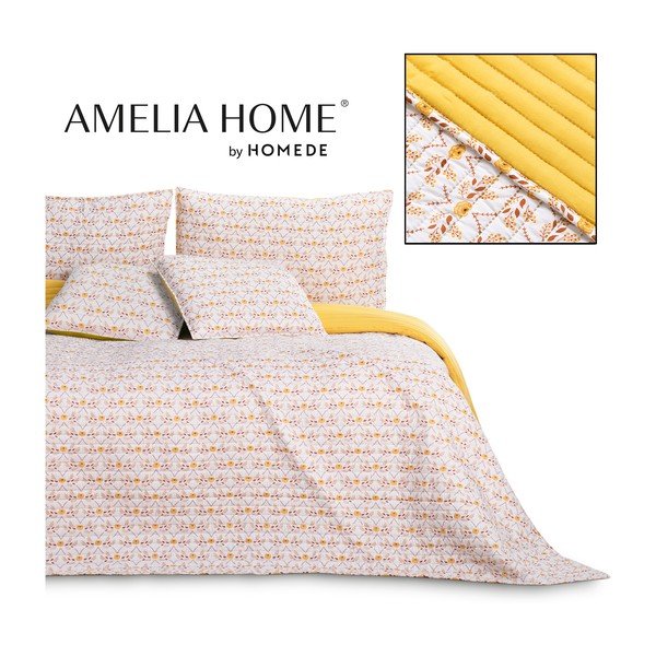 Copriletto giallo per letto matrimoniale 200x220 cm Folky - AmeliaHome-image-4