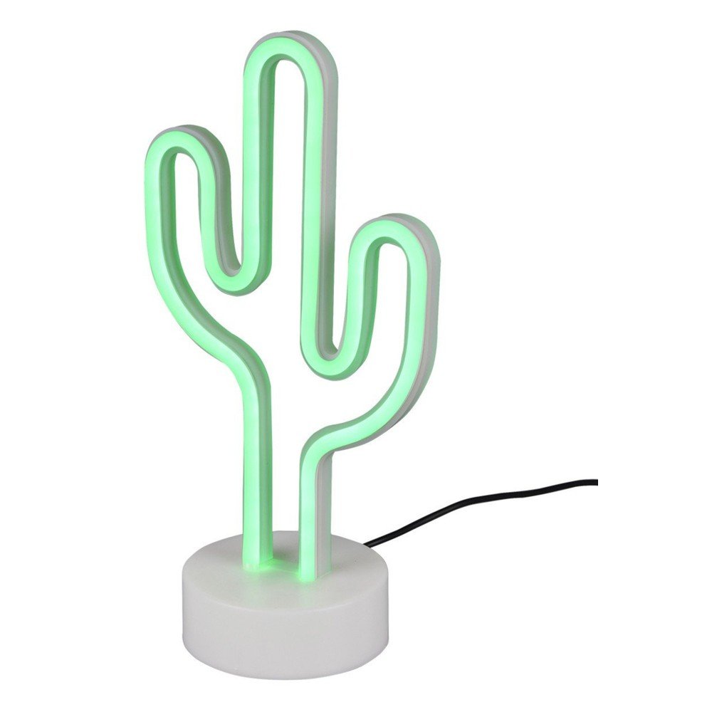 Lampada da tavolo a LED bianca (altezza 29 cm) Cactus - Reality | Lampade per bambini