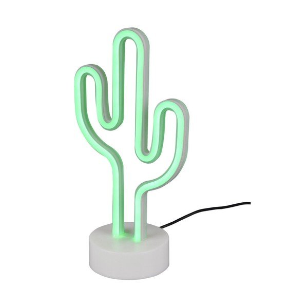 Lampada da tavolo a LED bianca (altezza 29 cm) Cactus - Reality
