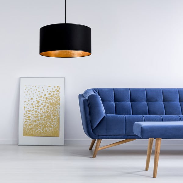 Lampada a sospensione nera con interno dorato , ⌀ 50 cm Mika - Sotto Luce-image-2