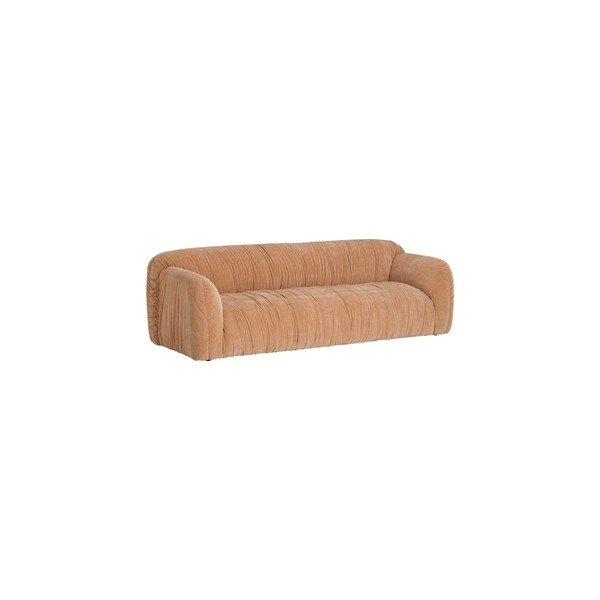 Divano greige con rivestimento in ciniglia 221 cm Elvisa – Ellos Home