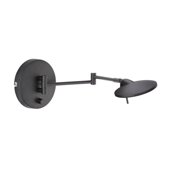 Lampada da parete LED nera opaca con struttura flessibile/con intensità regolabile Kazan – Trio