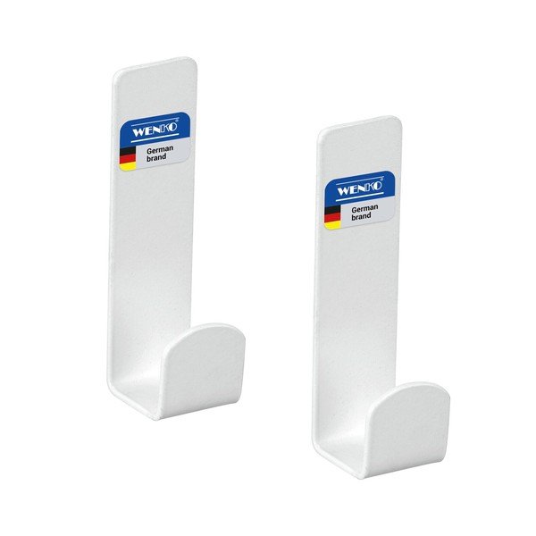 Set di ganci senza foratura bianchi in acciaio inox 2 pz Lizan – Wenko-image-4