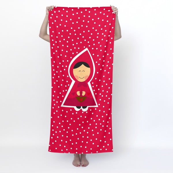 Asciugamano rosso per bambini 70x150 cm Red riding - Mr. Fox