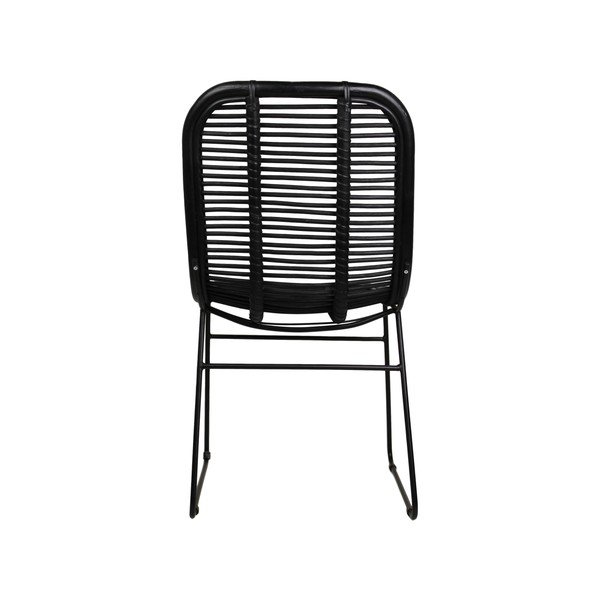 Sedia da pranzo in rattan nero - HSM collection-image-1