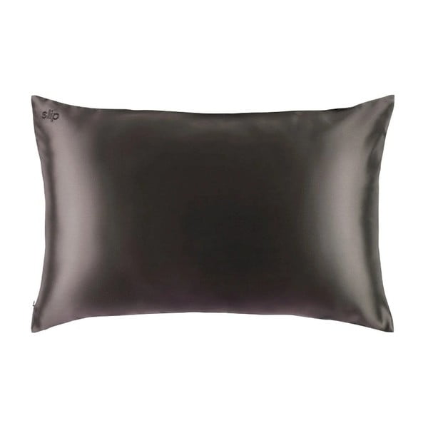 Federa per cuscino in seta 51x76 cm Charcoal – slip