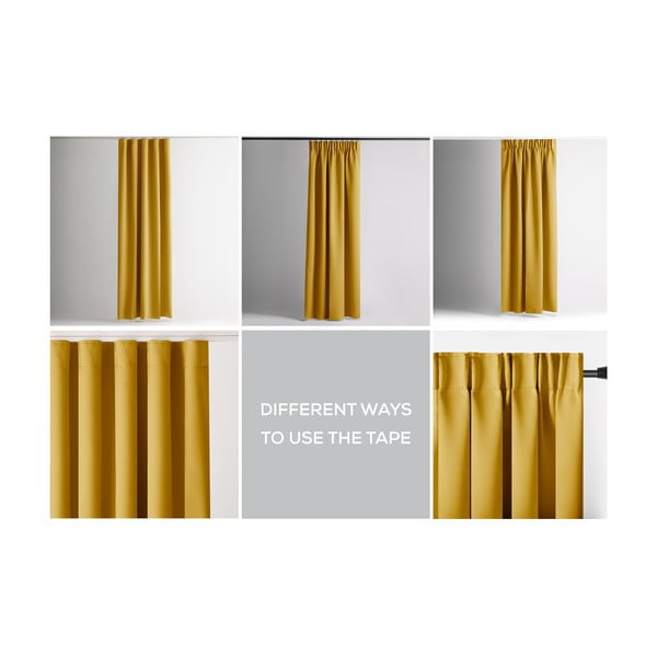 Tenda parzialmente oscurante gialla 140x270 cm Kierra – Restilo-image-3