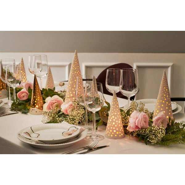 Portacandele natalizio bianco in bone china, altezza 30 cm Nobili - Kähler Design-image-1