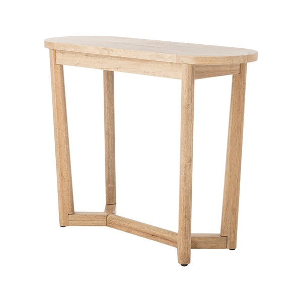 Tavolo consolle di colore naturale in legno di cauciù massiccio 35x100 cm Serrone – Bloomingville-image-2