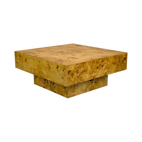 Tavolino da salotto di colore naturale con effetto noce 90x90 cm Quinn – Dutchbone-image-2