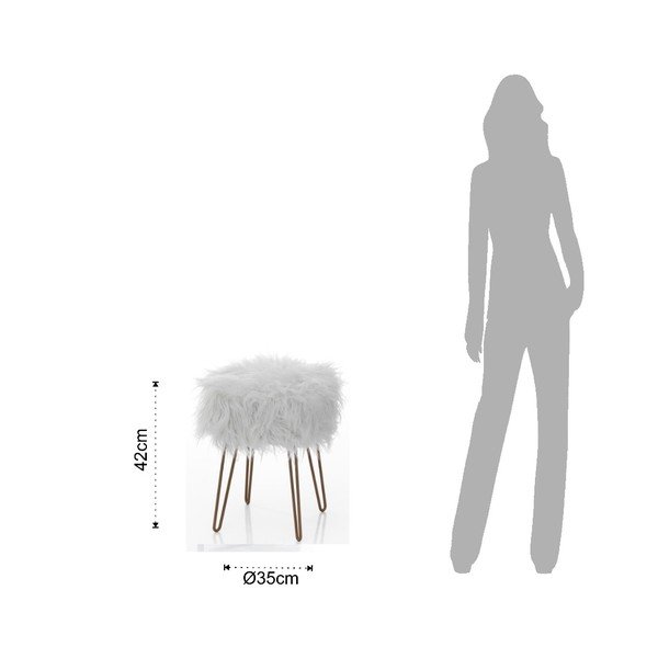 Bílá taburetka Tomasucci Spank, ø 35 cm-image-1