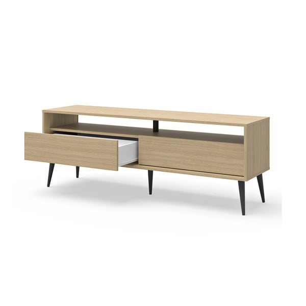 Tavolo TV in rovere di colore naturale 150x54 cm Lake - TemaHome-image-3