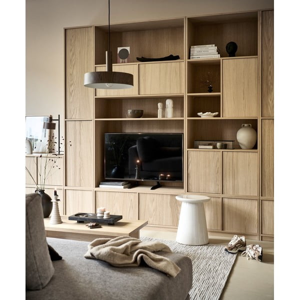 Parete attrezzata modulare in rovere naturale 217x243 cm Modulair - vtwonen-image-1