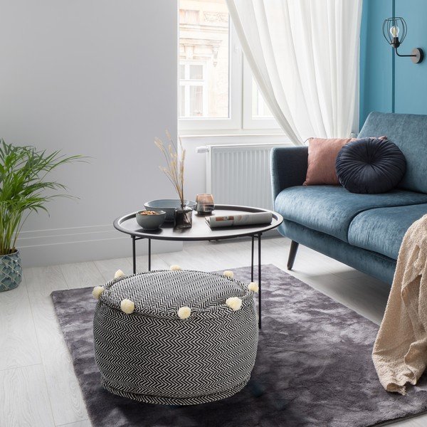 Poggiapiedi bianco e nero Canazei – Tomasucci-image-1